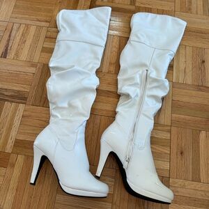 Tall White Boots